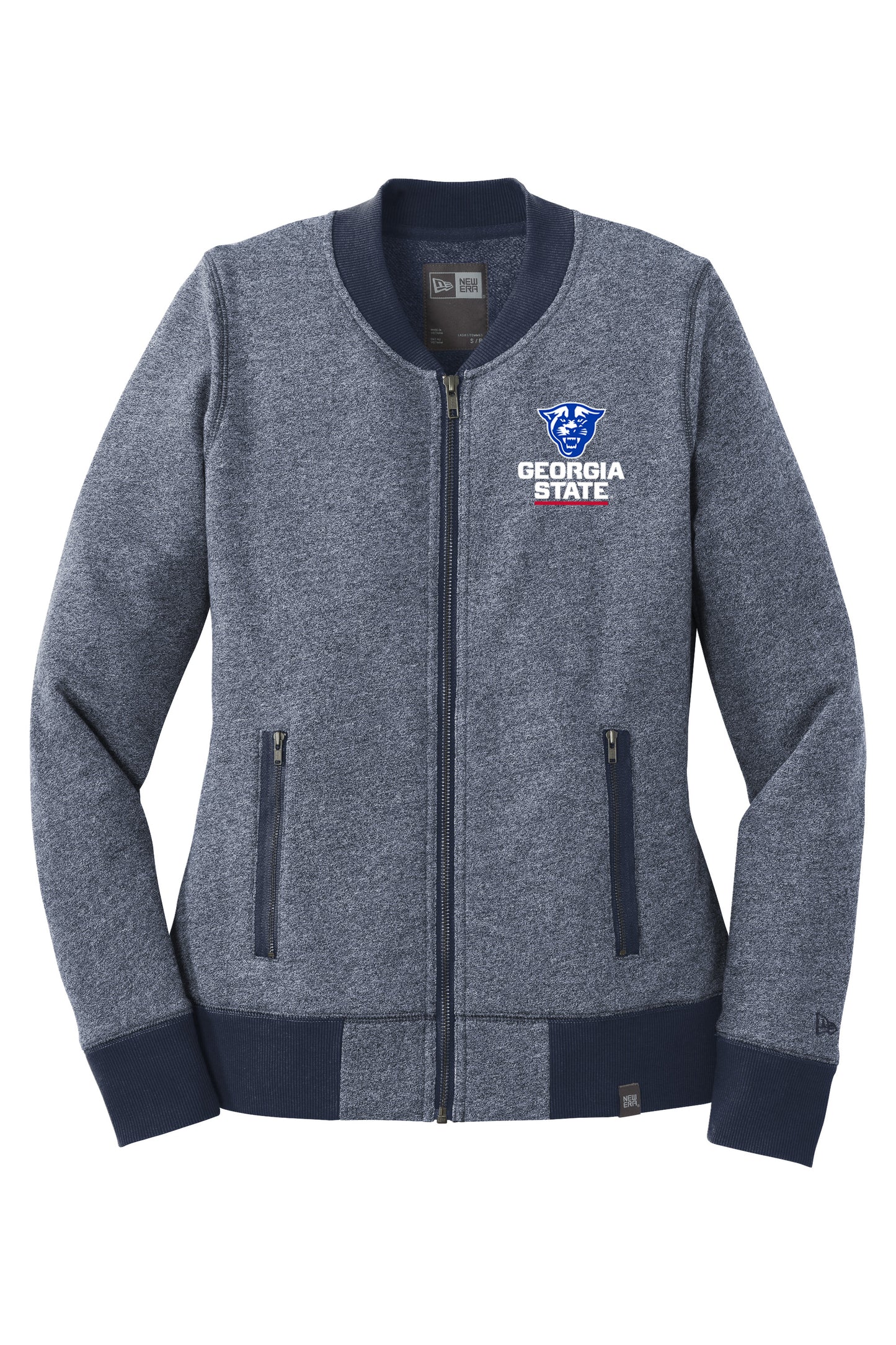Georgia State Panthers Ladies French Terry Baseball Full-Zip-True Navy Twist/True Navy
