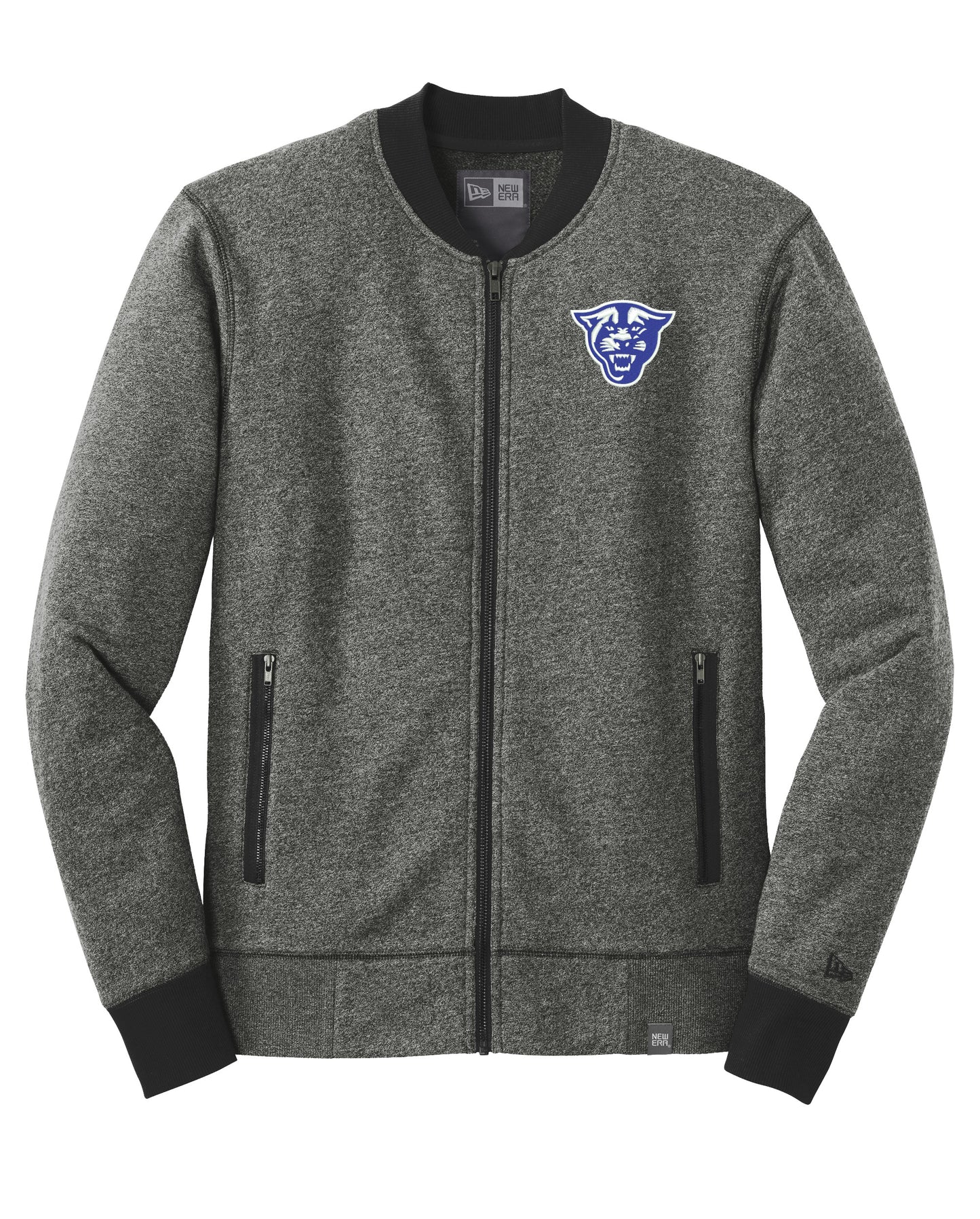 Panthers French Terry Baseball Full-Zip- Black Twist/Black