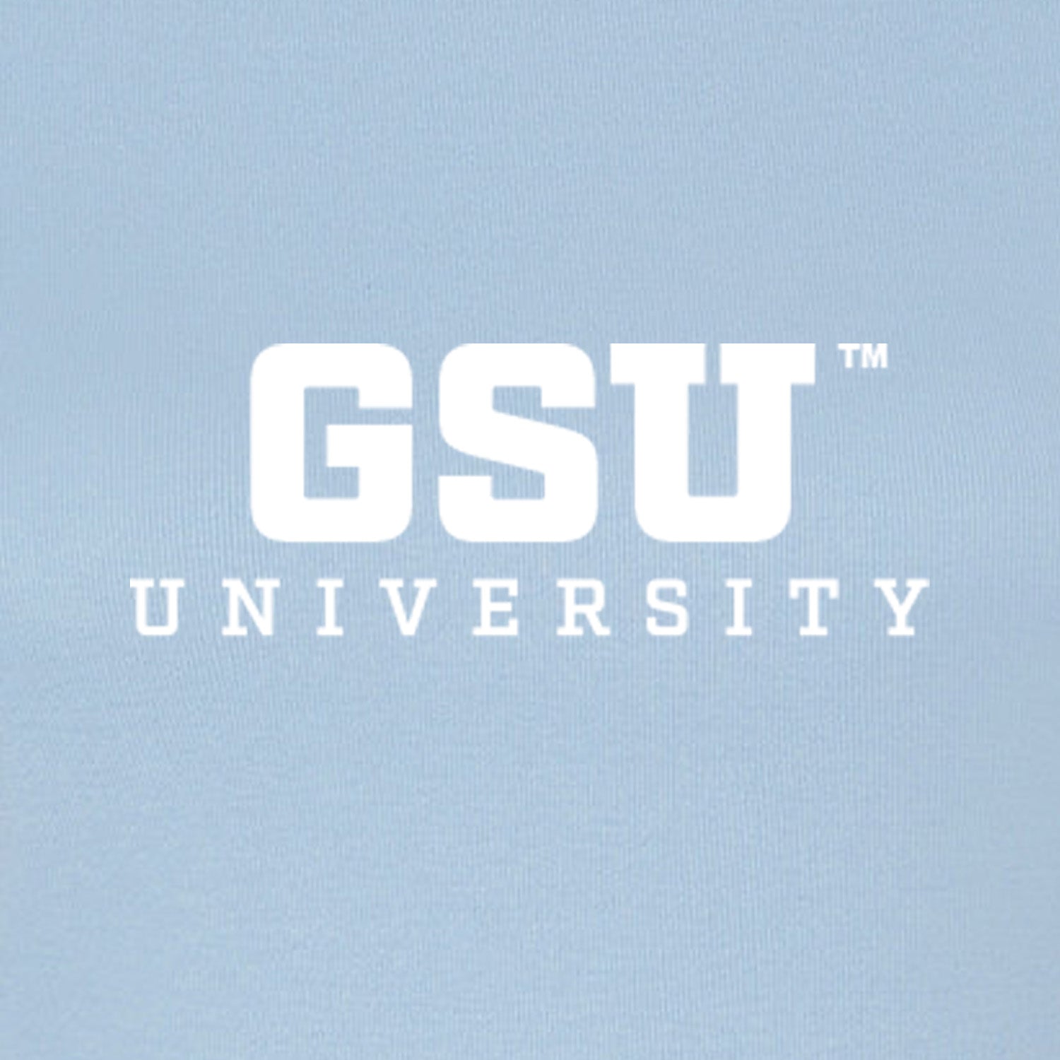 GSU University Women's Micro Rib Baby Tee-Baby Blue