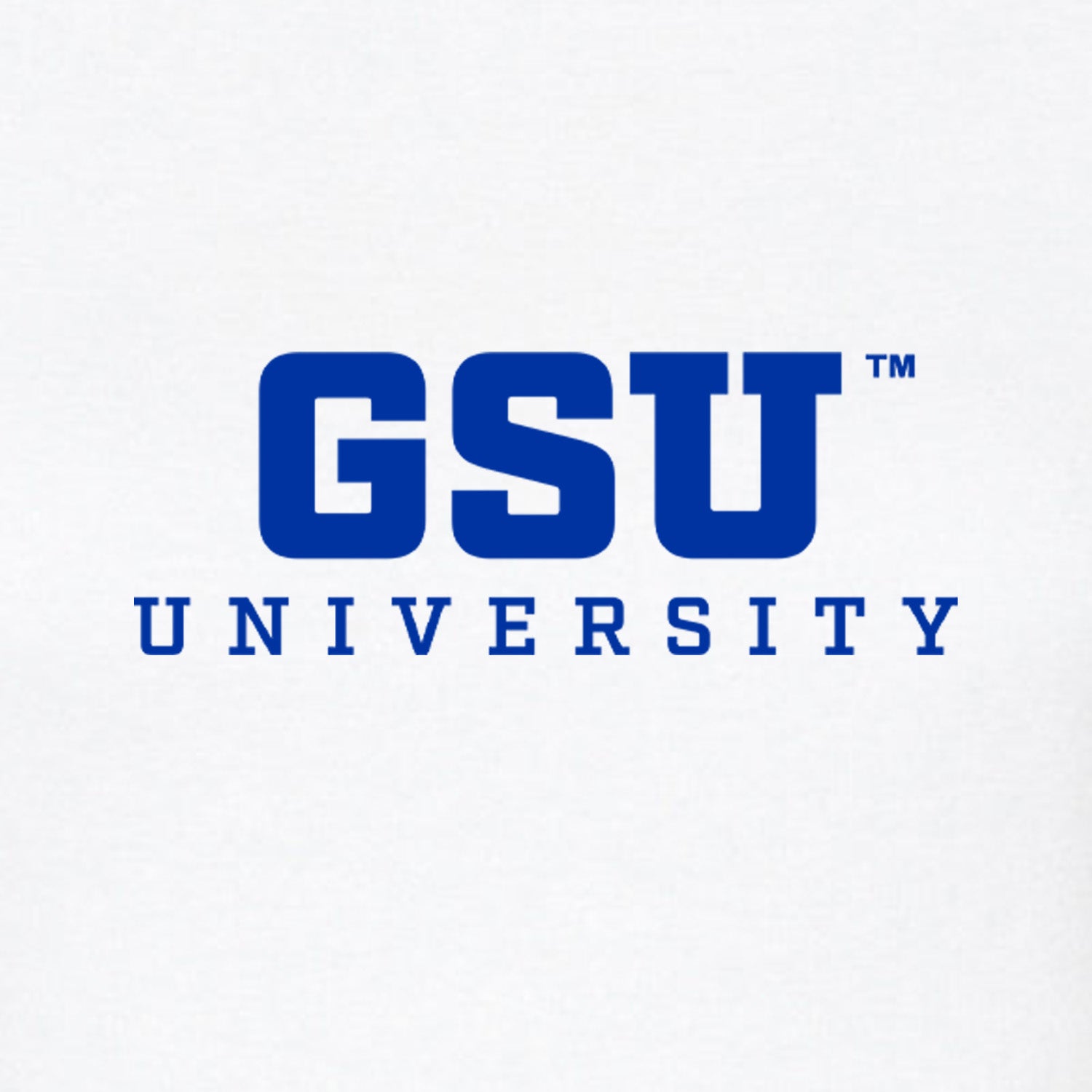 GSU University Women's Micro Rib Baby Tee-White