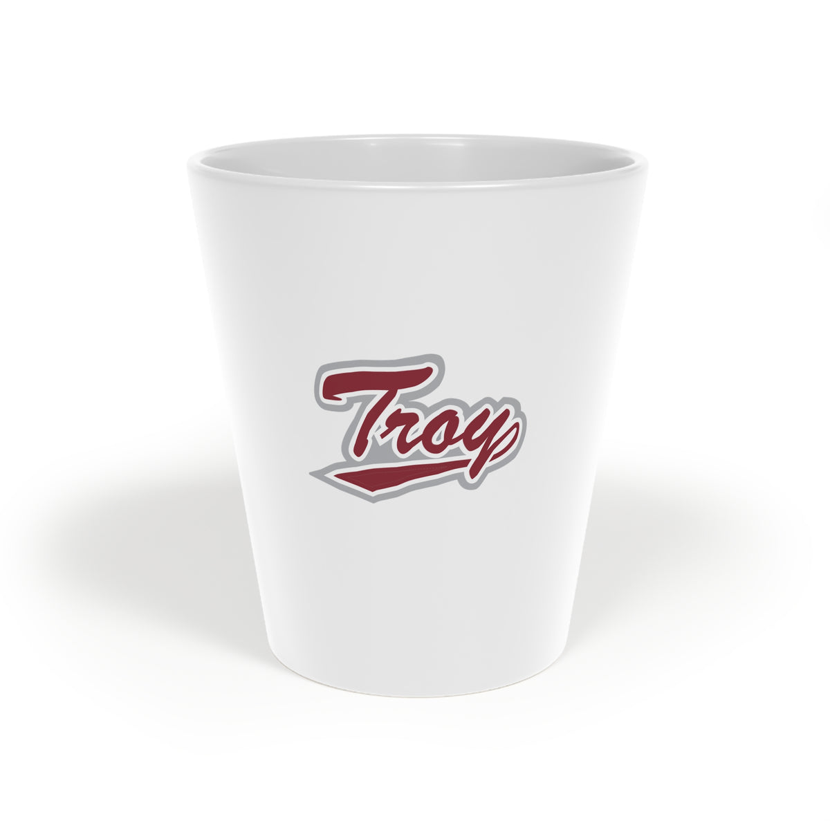 Troy University, Troy Logo, Latte Mug, 12oz