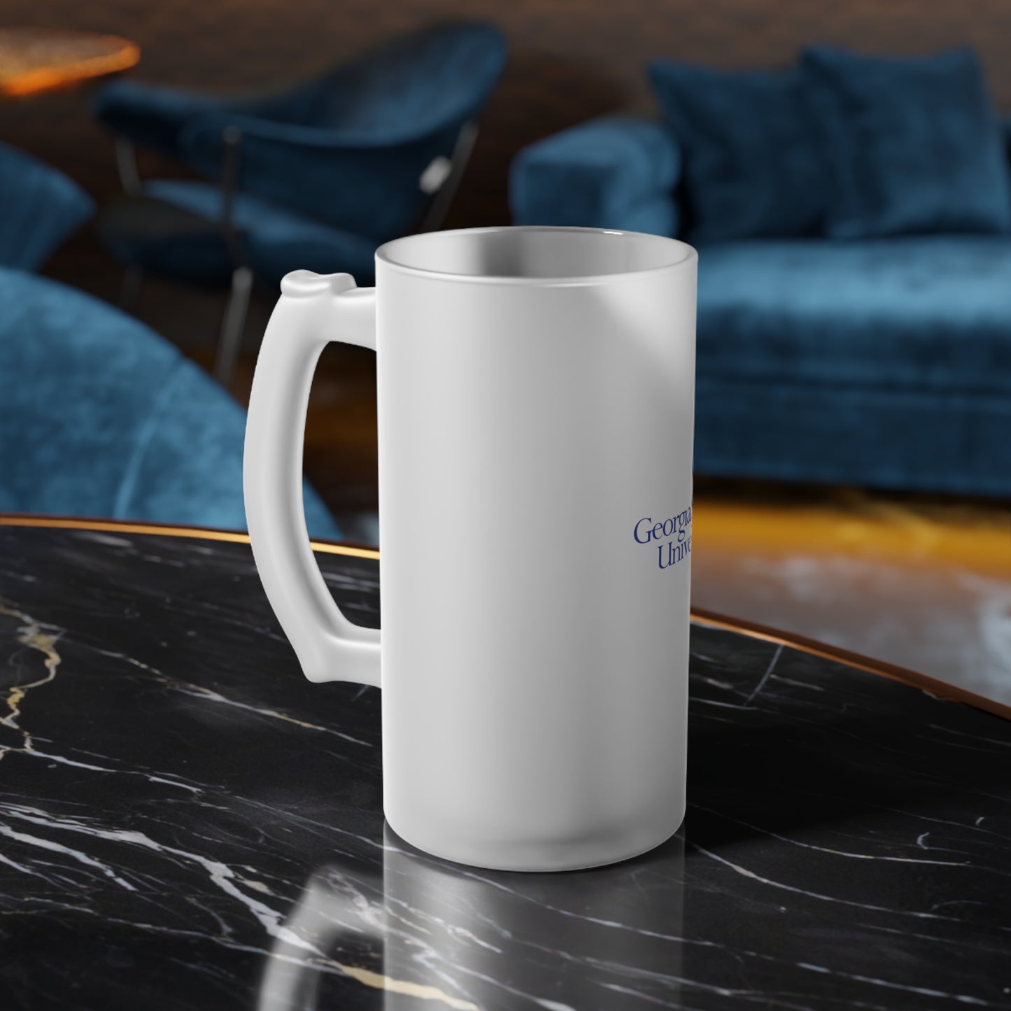 Georgia State University,  Frosted Glass Beer Mug