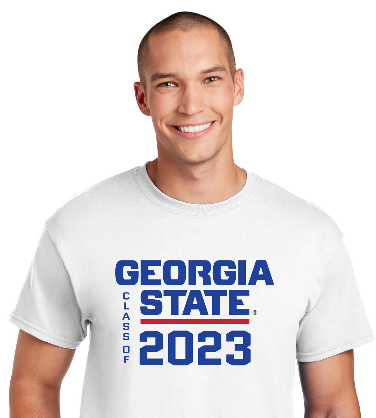 Class Of 2023 Georgia State 50 Cotton/50 Poly T-Shirt-White