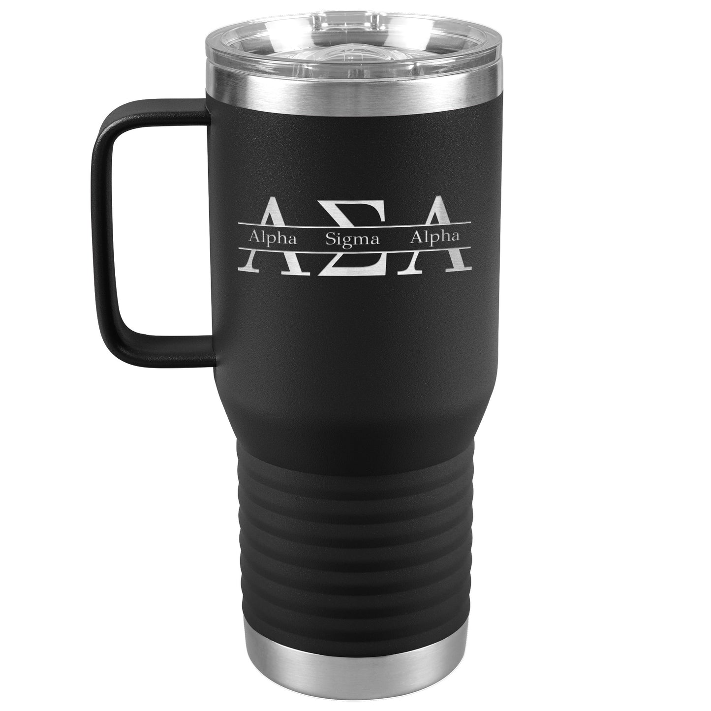 Alpha Sigma Alpha Sorority, Greek Letters Logo, 20oz Travel Tumbler
