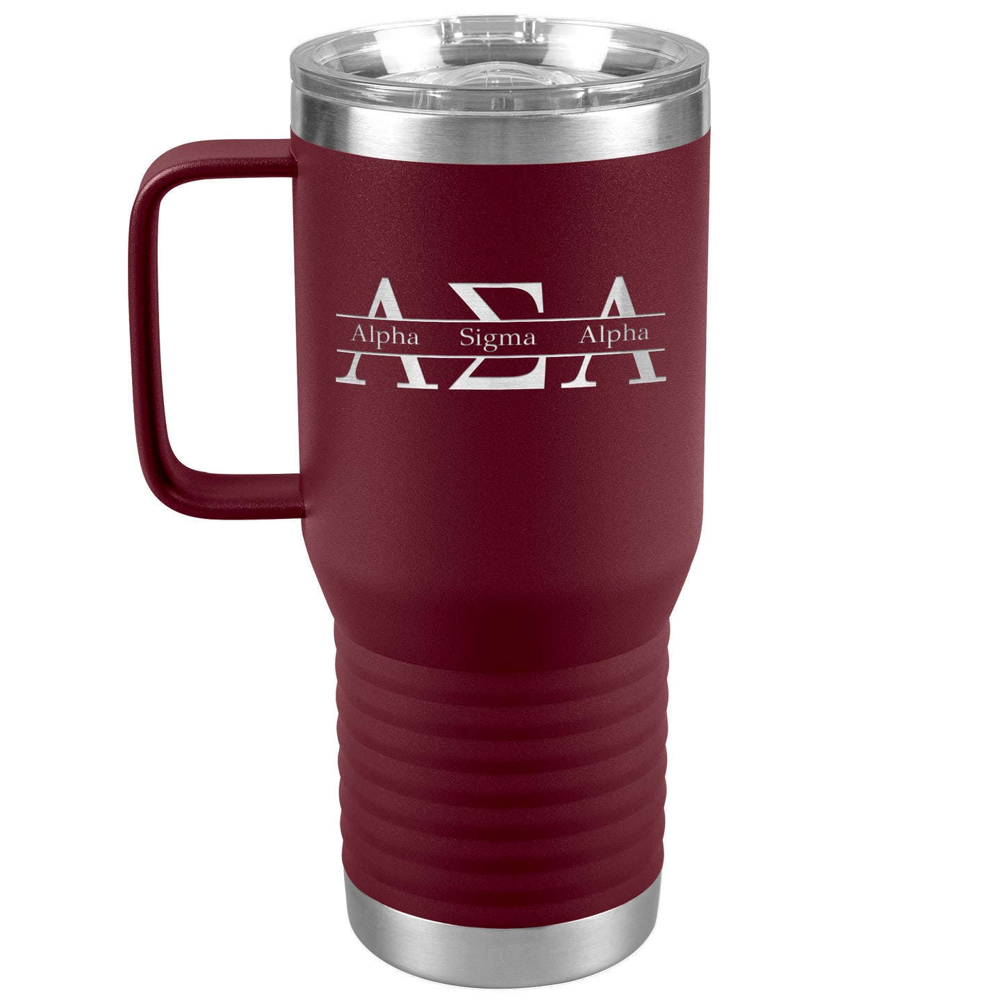 Alpha Sigma Alpha Sorority, Greek Letters Logo, 20oz Travel Tumbler
