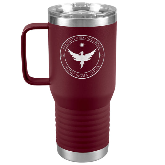 Alpha Sigma Alpha Sorority, Phoenix Logo, 20oz Travel Tumbler