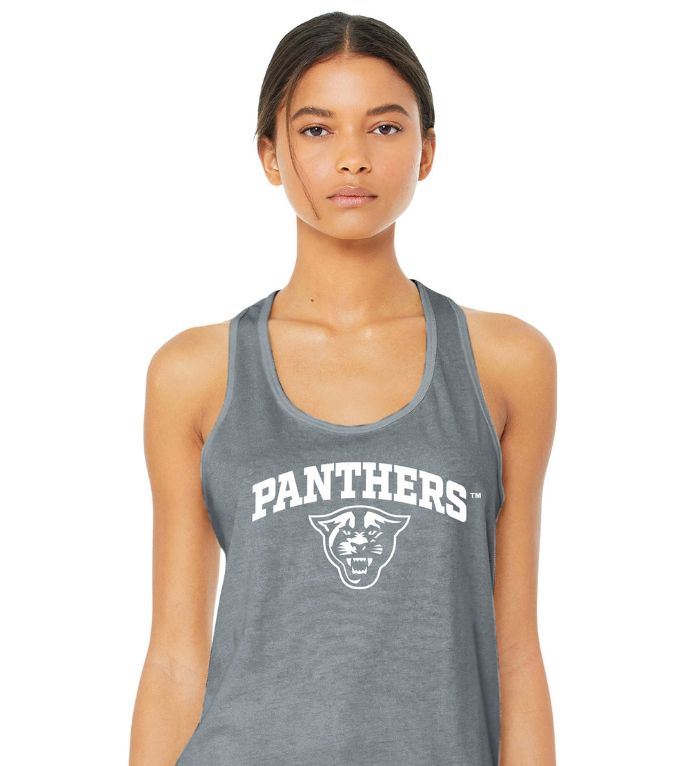Panthers Women’s Jersey Racerback Tank- Athletic Heather