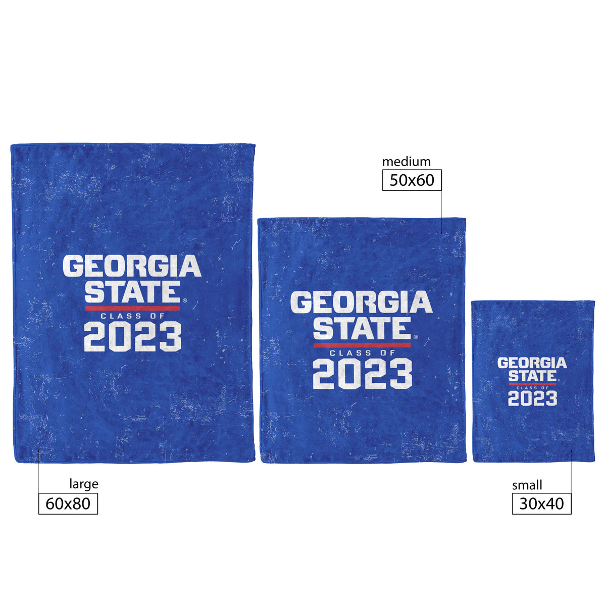 Georgia State, Class Of 2023 Fleece Blanket- Royal
