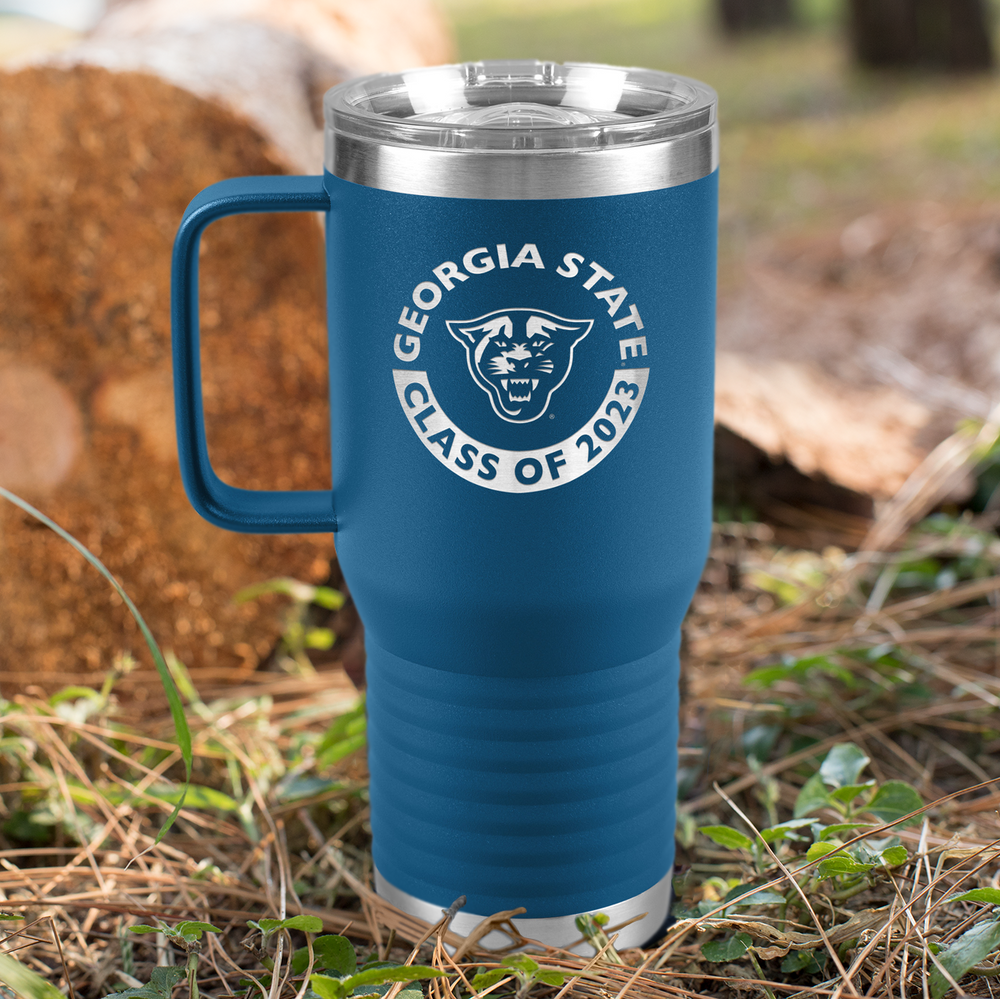 Panthers, Class Of 2023, Travel Tumbler 20oz- blue