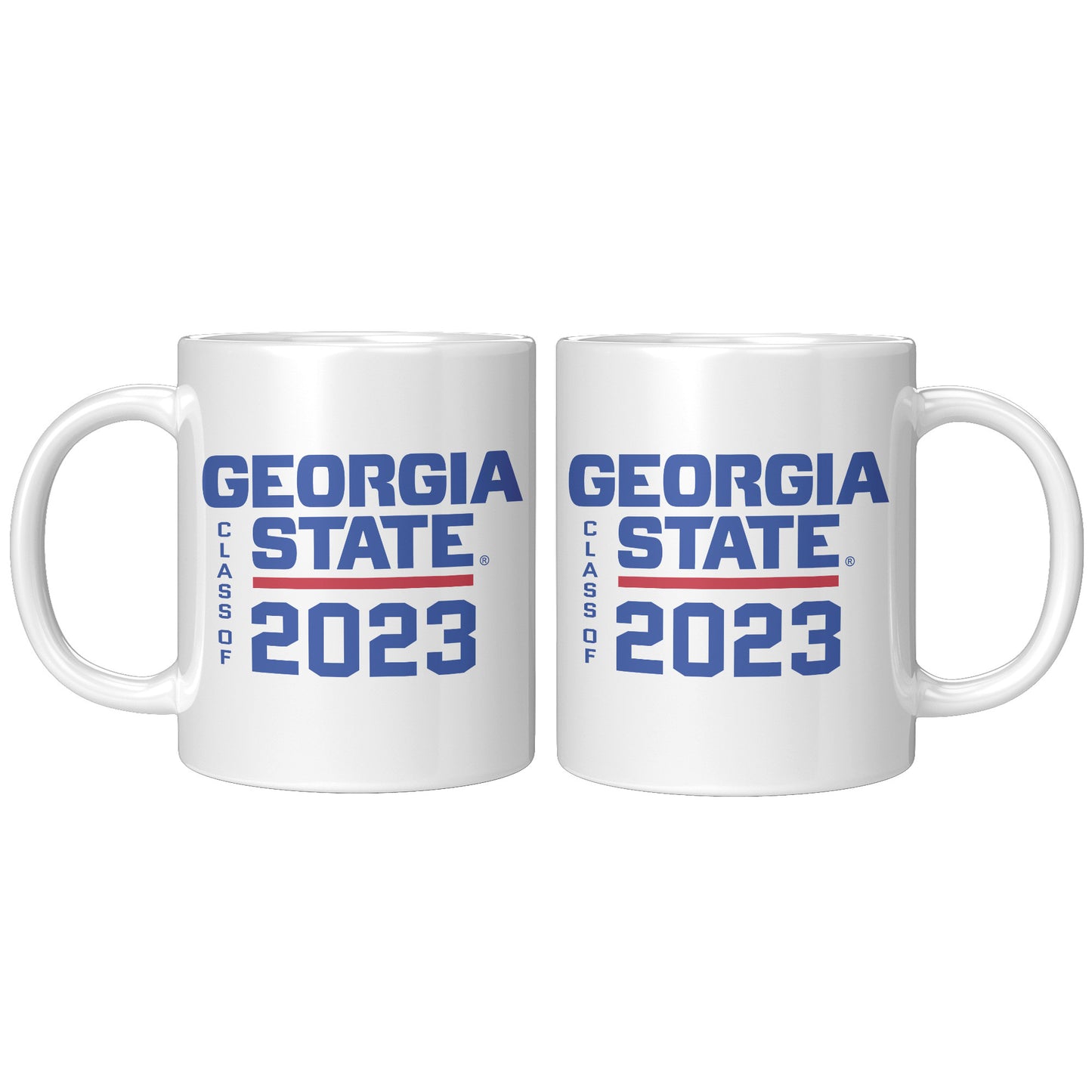 Georgia State, Class of 2023, White Mug- 11oz