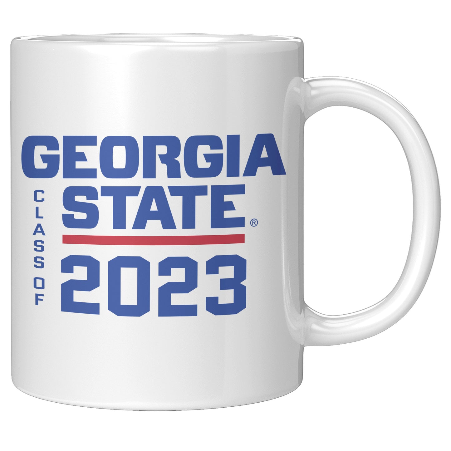 Georgia State, Class of 2023, White Mug- 11oz
