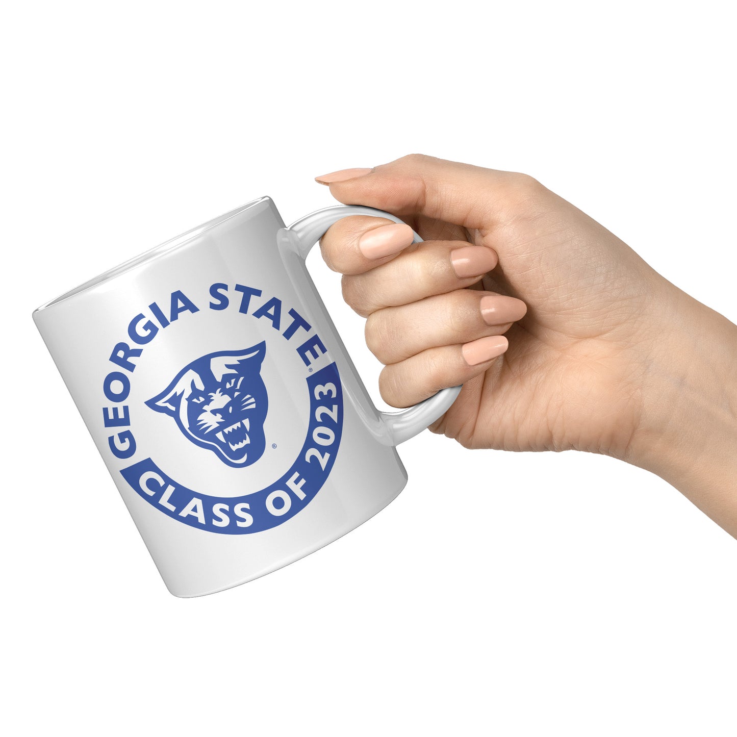 Georgia State, Panthers, Class Of 2023, White Mug - 11oz