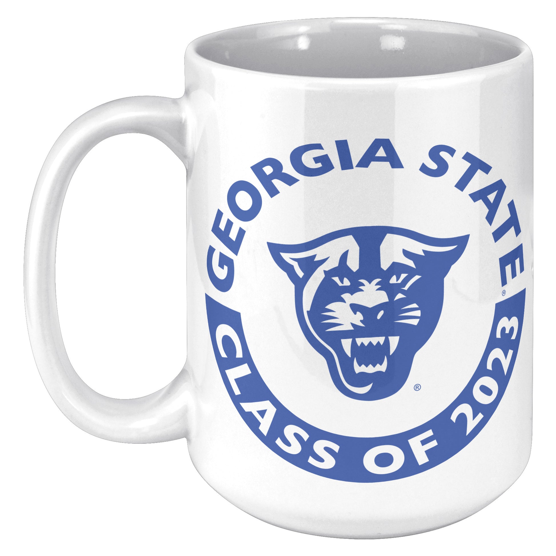 Georgia State, Panthers, Class Of 2023, White Mug - 15oz