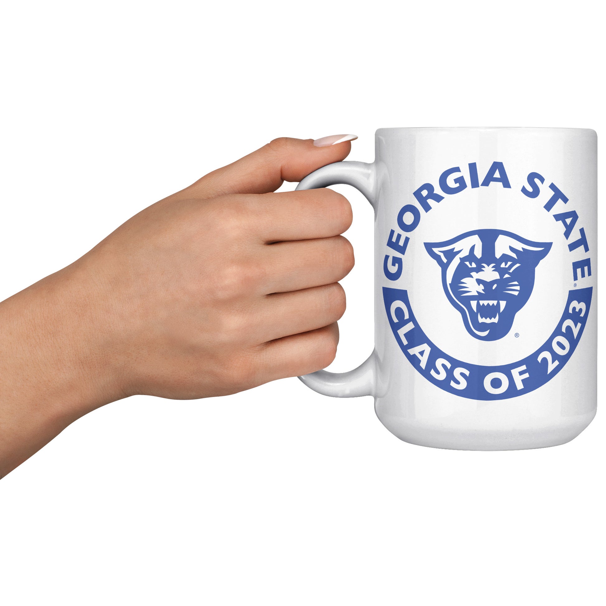 Georgia State, Panthers, Class Of 2023, White Mug - 15oz