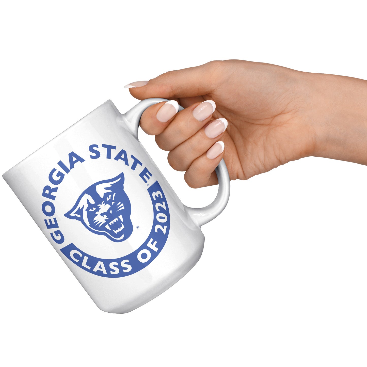 Georgia State, Panthers, Class Of 2023, White Mug - 15oz