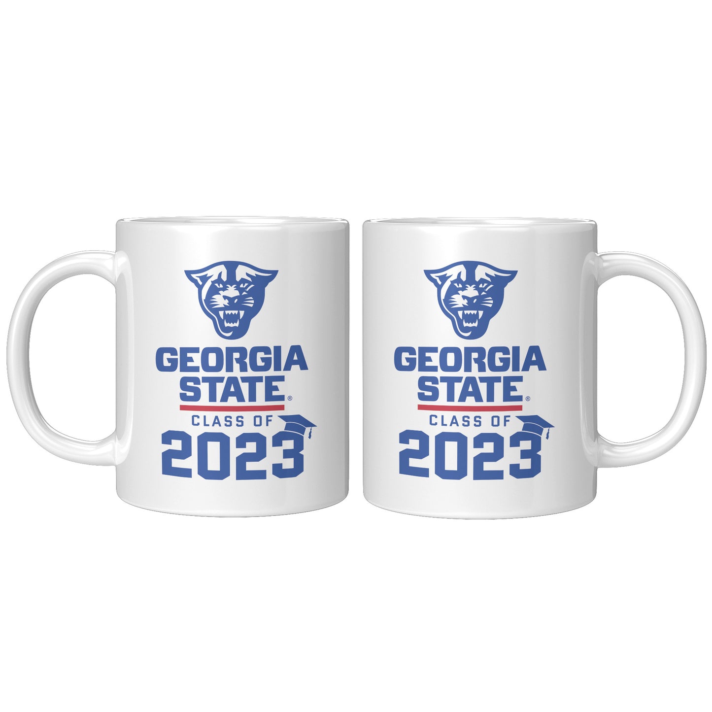 Panthers, Georgia State, Class OF 2023, White Mug-11oz