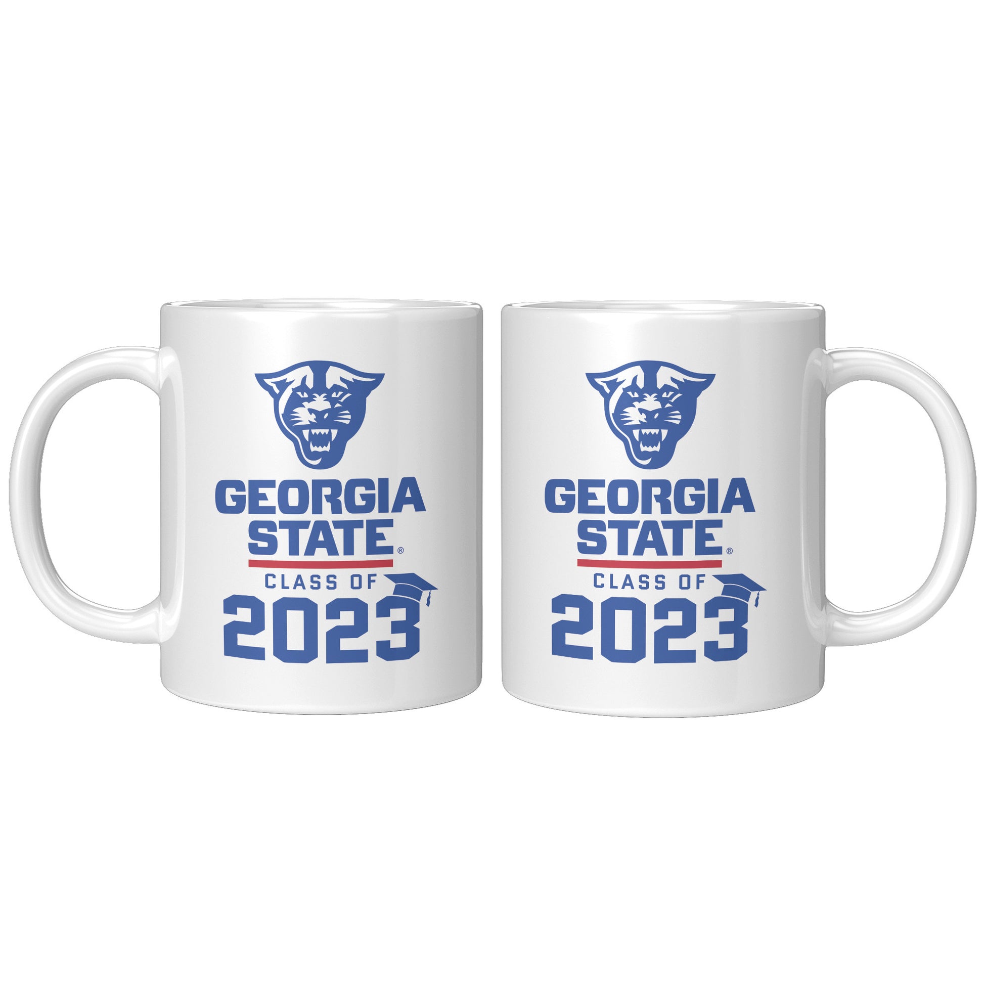 Panthers, Georgia State, Class OF 2023, White Mug-11oz