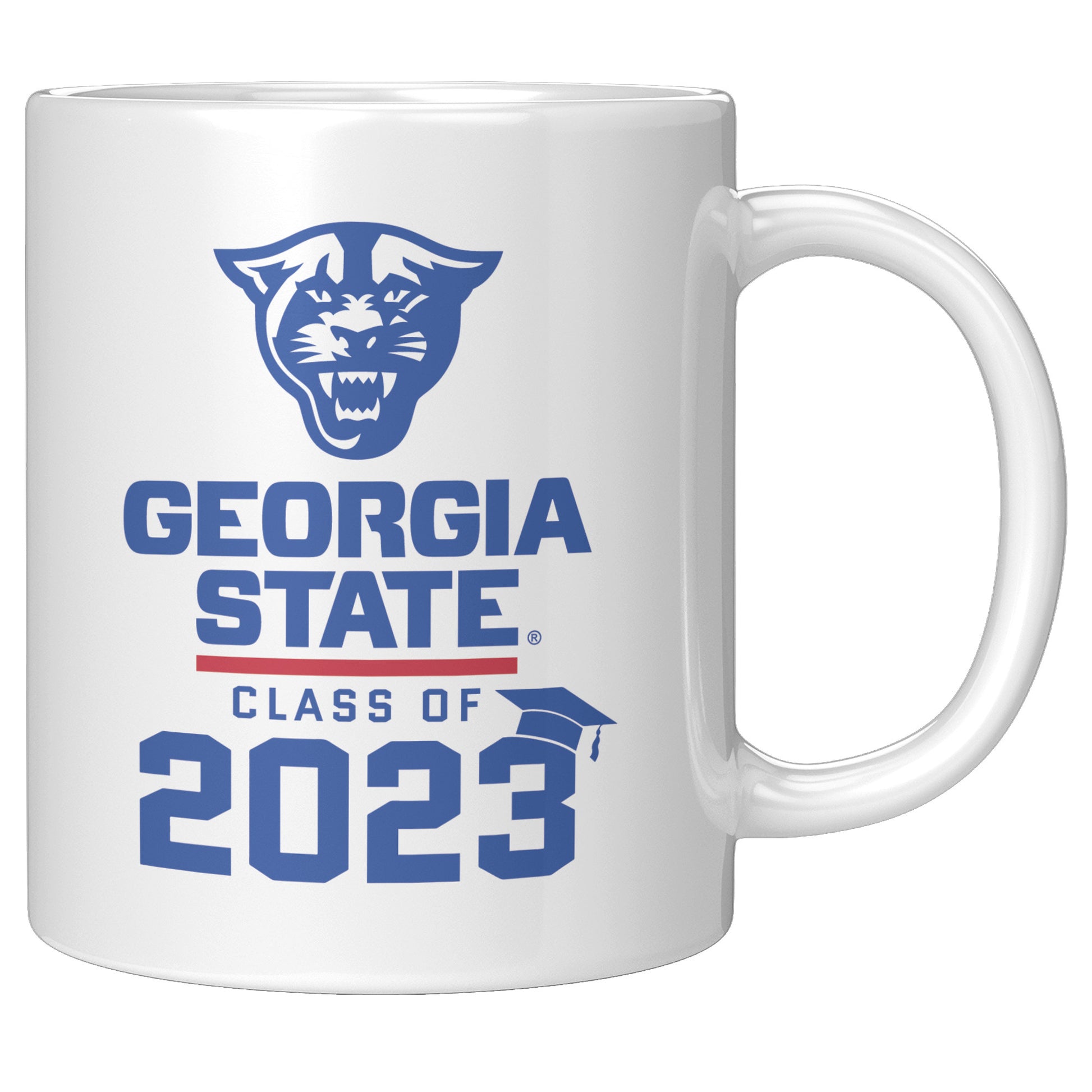 Panthers, Georgia State, Class OF 2023, White Mug-11oz
