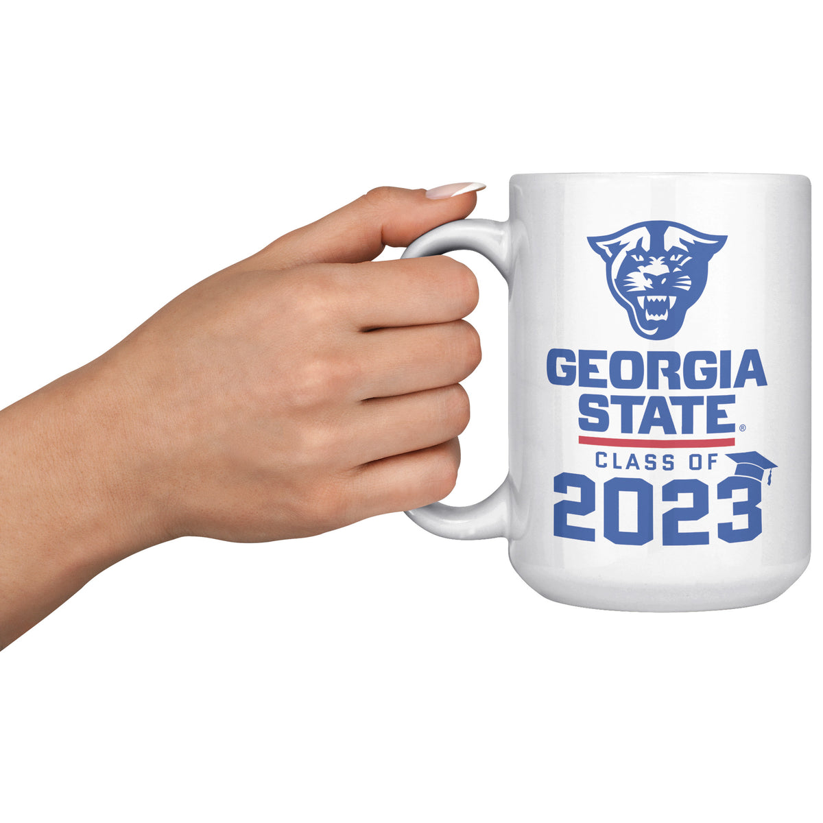 Panthers, Georgia State, Class OF 2023, White Mug-15oz