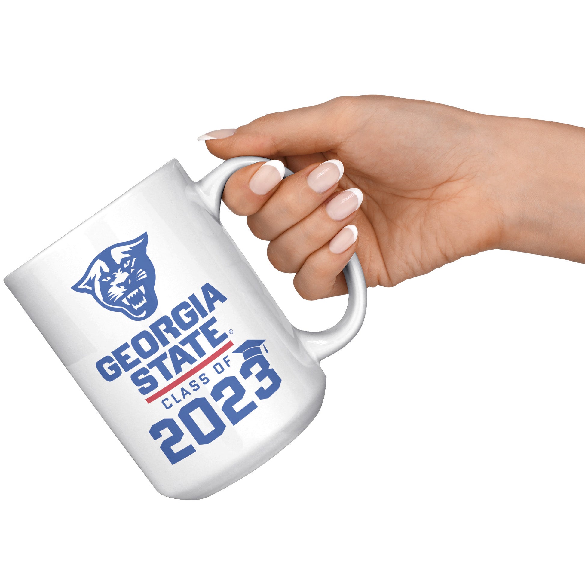 Panthers, Georgia State, Class OF 2023, White Mug-15oz