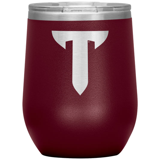 Troy University, Troy Logo, 12oz Wine Insulated Tumbler