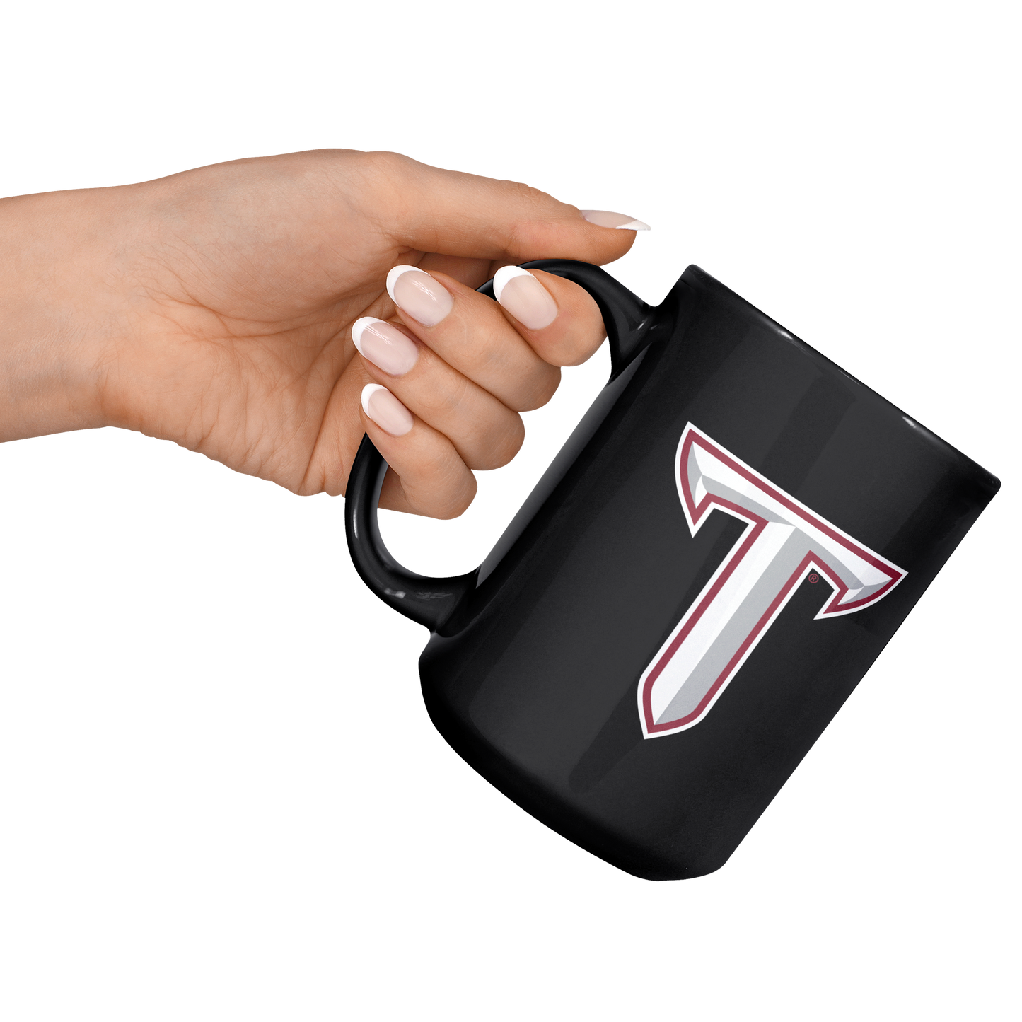 Troy_University_Troy_Logo_Black_Mug_15_Lifestyle_LH_Raised_Angle_Mockup.png