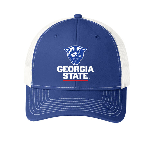 Georgia State Snapback Trucker Cap-PatriotBlue