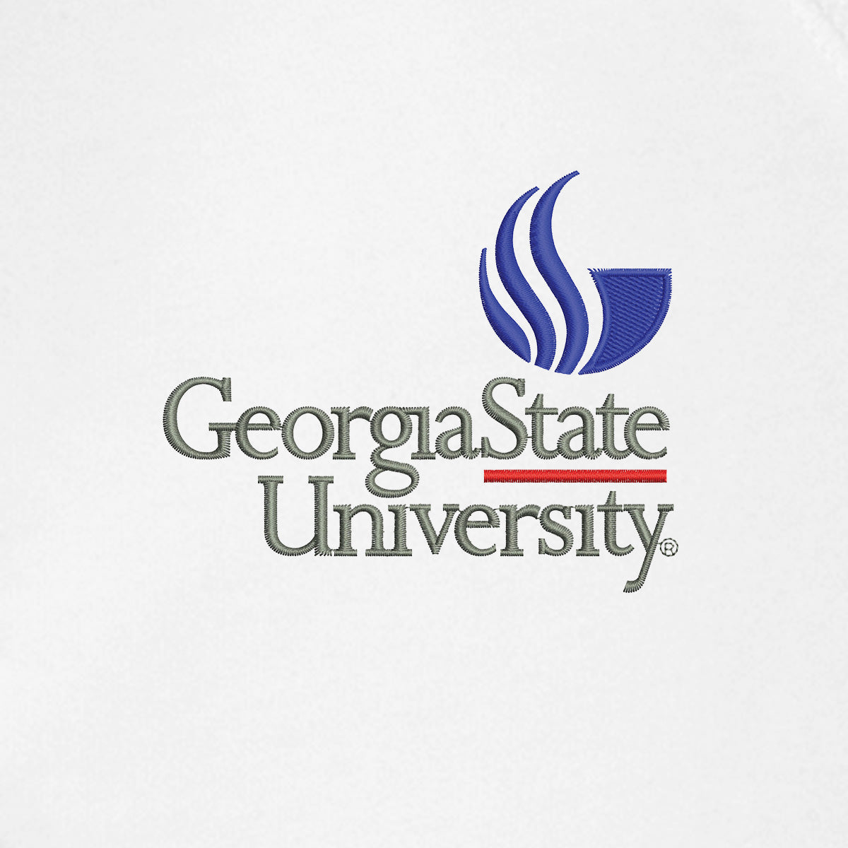 Georgia State University Ladies Sueded Cotton Blend Full-Zip Hoodie-White