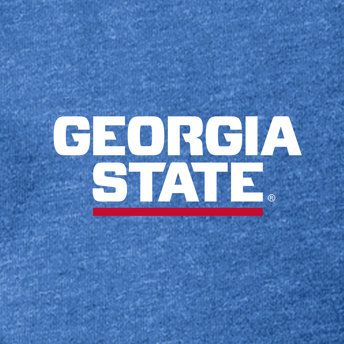 Georgia State Ladies Sueded Cotton Blend Full-Zip Hoodie-Royal Heather