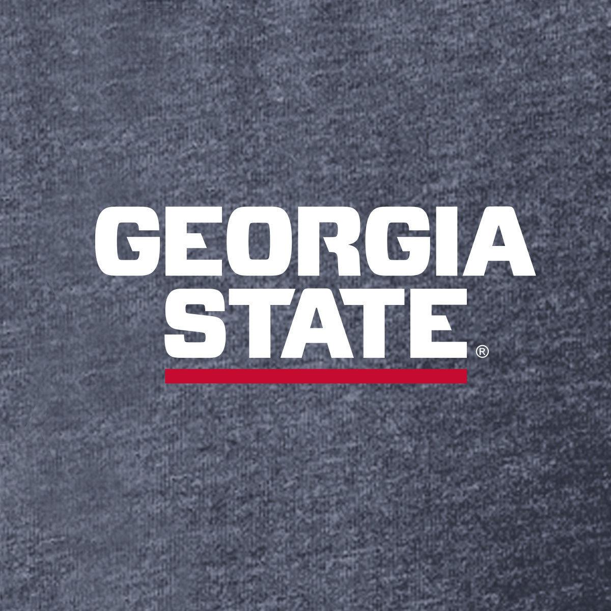 Georgia State Ladies Sueded Cotton Blend Full-Zip Hoodie-True Navy Heather
