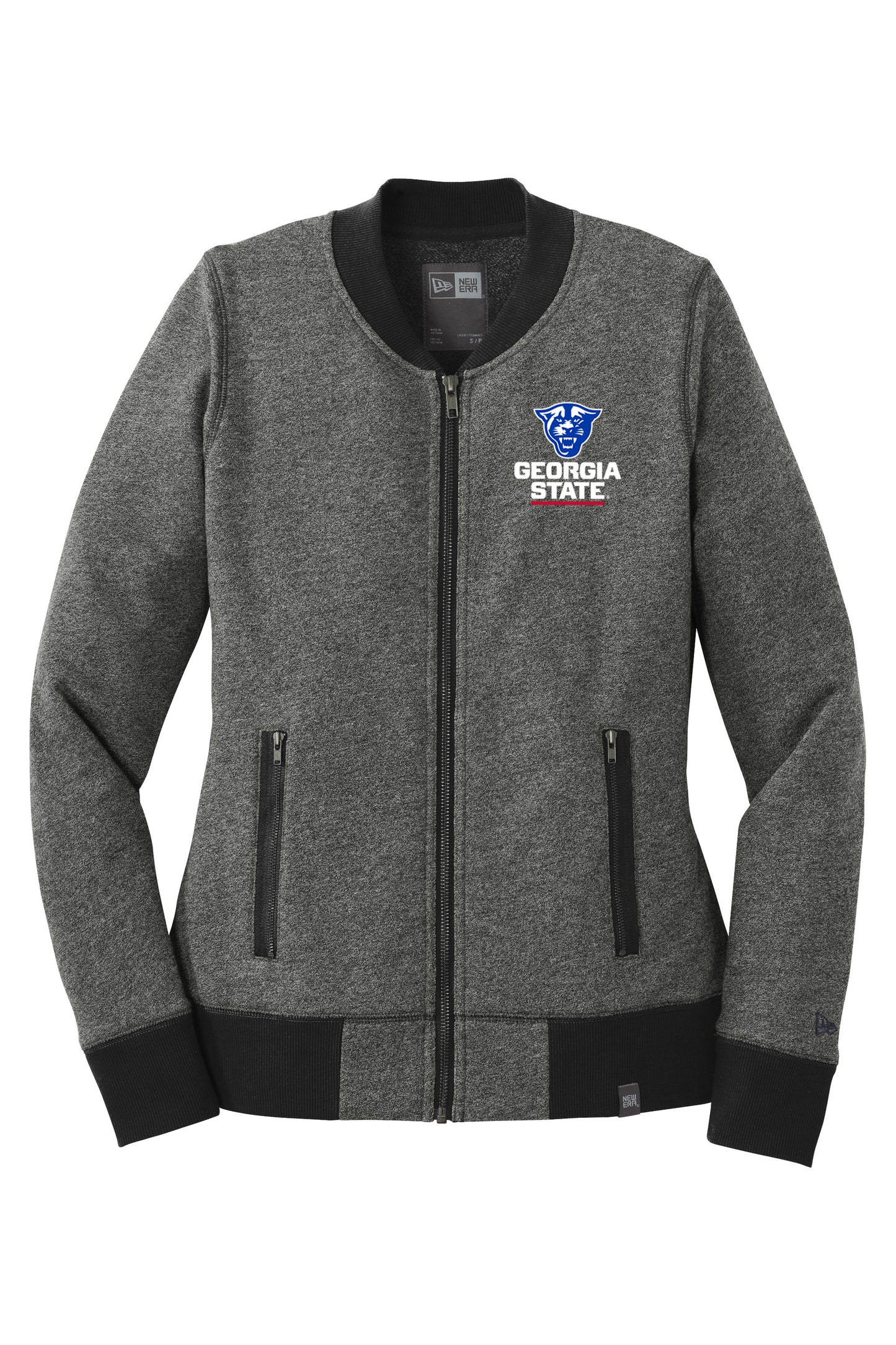 Georgia State Panthers Ladies French Terry Baseball Full-Zip- Black Wist/Black