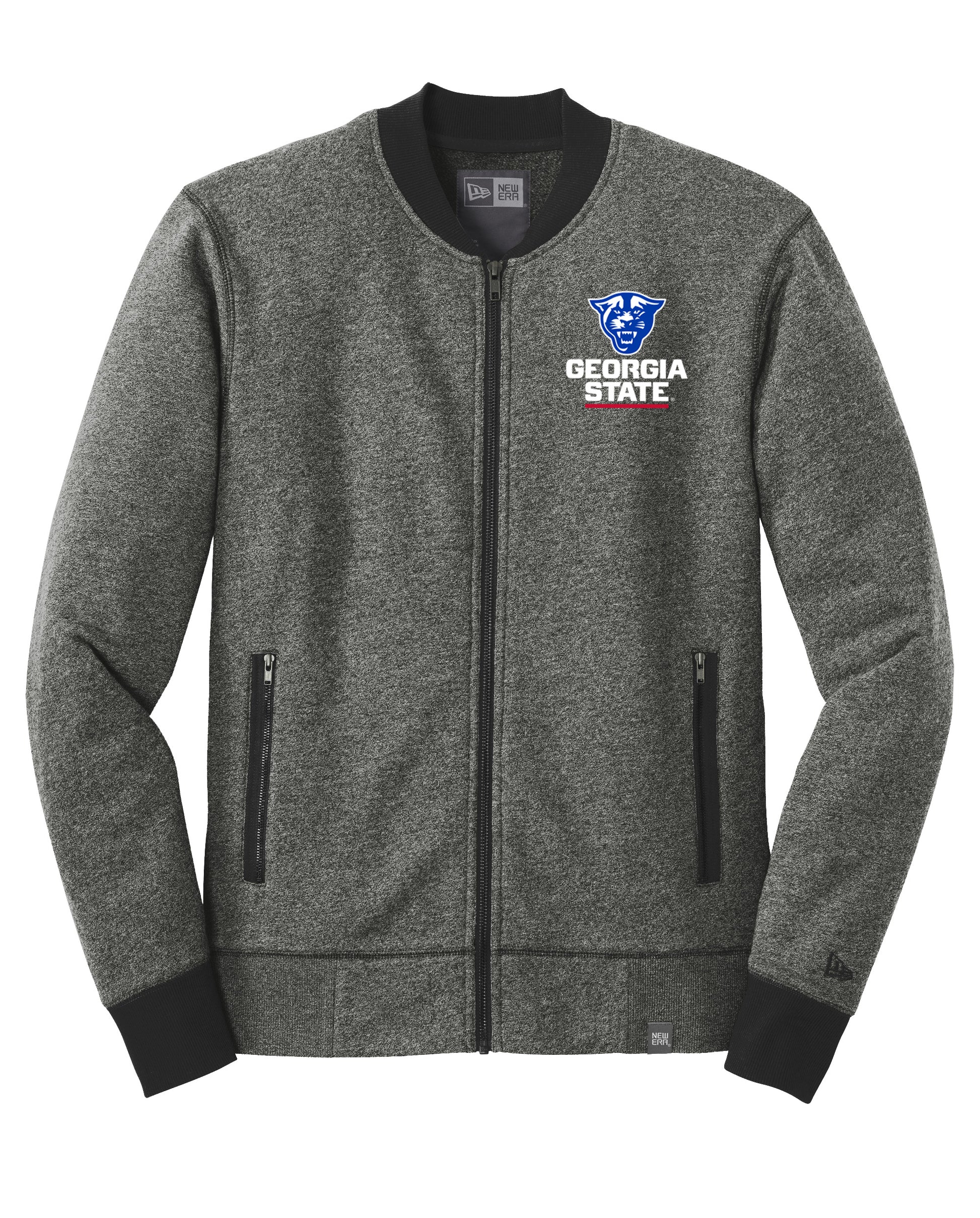 Georgia State Panthers French Terry Baseball Full-Zip_Black Twist/black