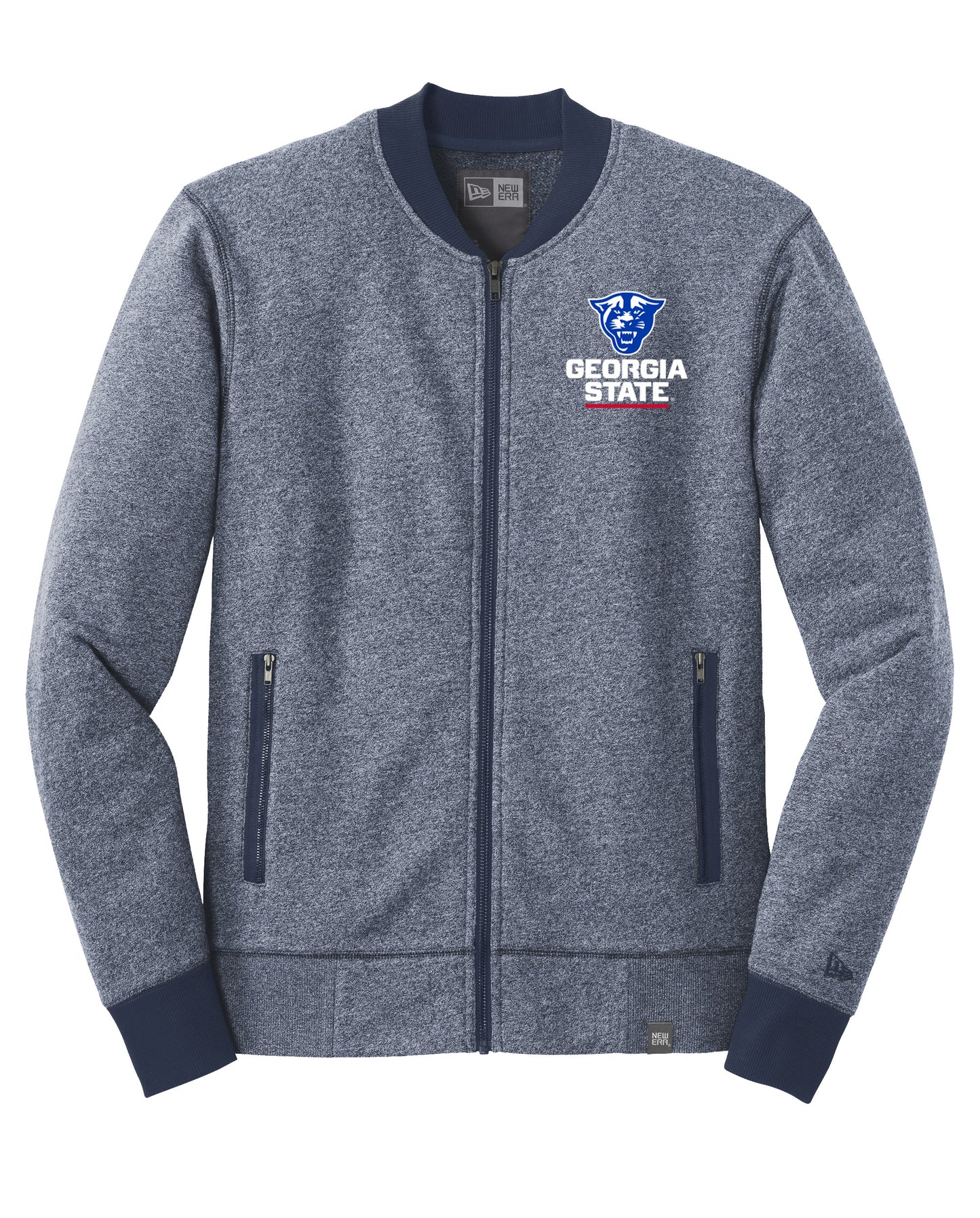 Georgia State Panthers French Terry Baseball Full-Zip_True Navy Twist/True Navy