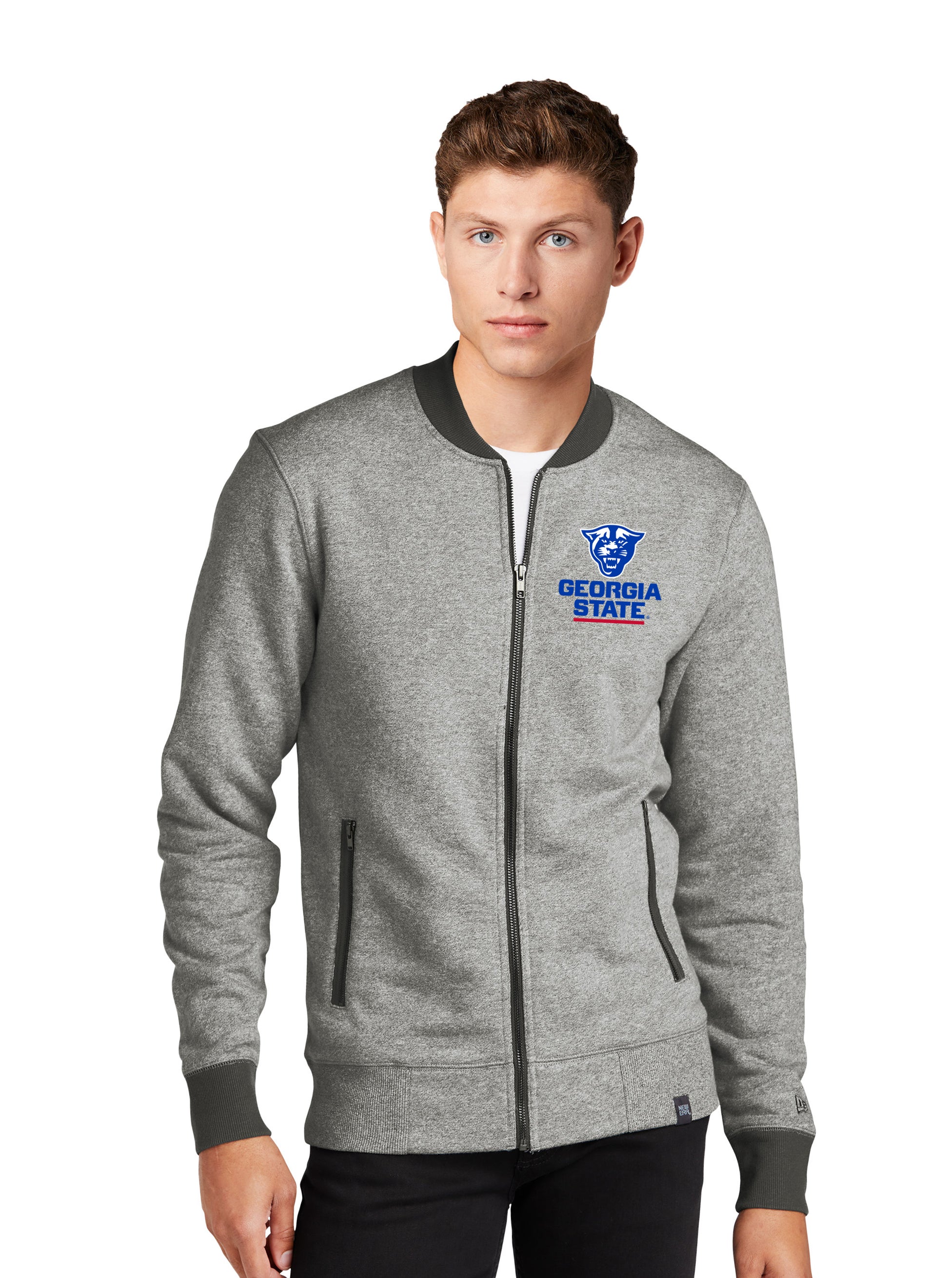 Georgia State Panthers French Terry Baseball Full-Zip_Light Graphite Twist/Graphite