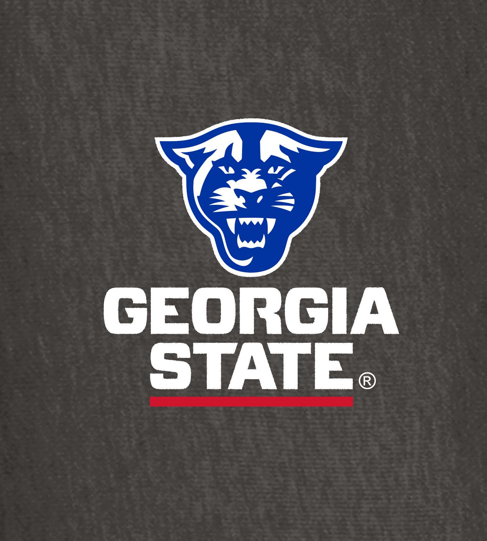 Georgia State Champion Women’s Reverse Weave Cropped Cut-Off Hooded Sweatshirt-Heather Charcoal