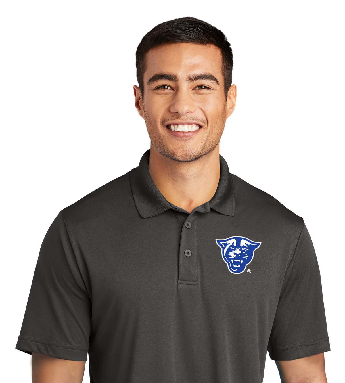 Panthers Performance Embroidery Polo-Iron Grey